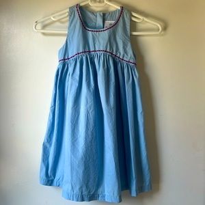 Hanna Andersson Robins Blue Cotton Racerback Summer Dress - Size 5 (110)
